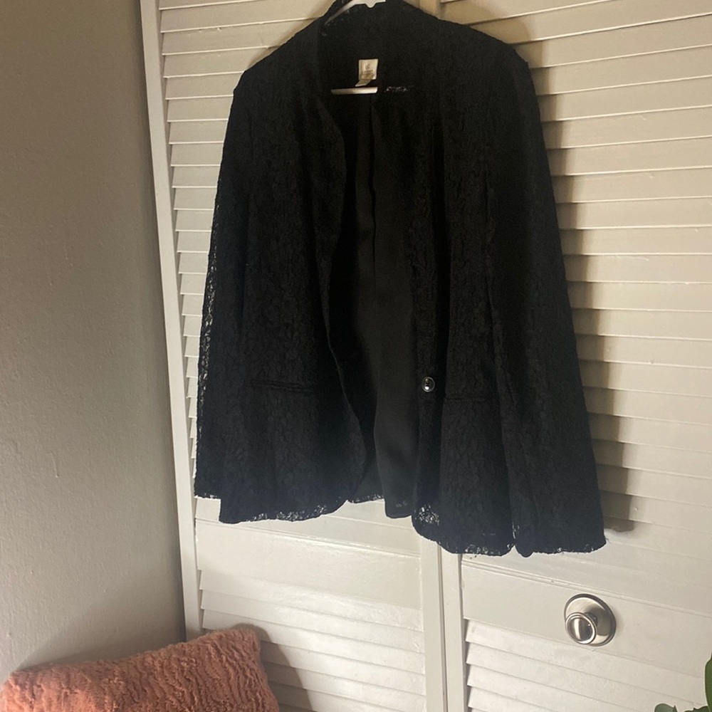 Semi sheet lace blazer LC Lauren Conrad size 16